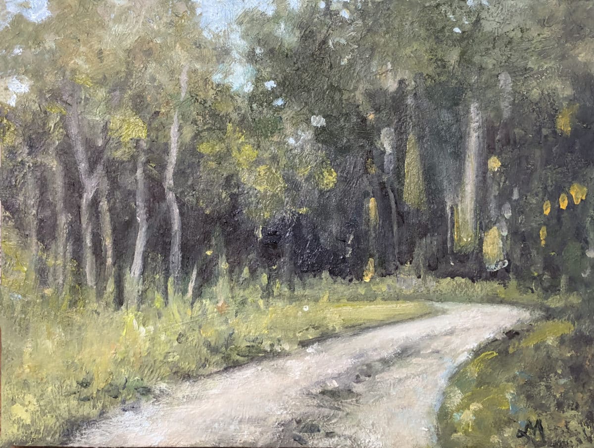 "Into the Woods," Oil, 6x8, Michel McNinch, Edisto Collection