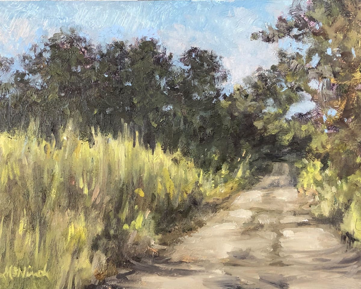 "Take the Long Cut," Oil, 6x8, Michel McNinch, Edisto Collection