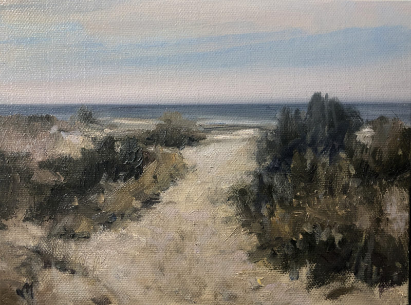 "A Day at the Beach," oil, 6x8, Michel McNinch - 