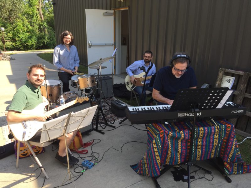 Really enjoyed the Jazz band Swerve.  They added a very nice ambience to the day.  Glad they got a little shade!
Vista Guild ART Day at Stormwater Studios 2022