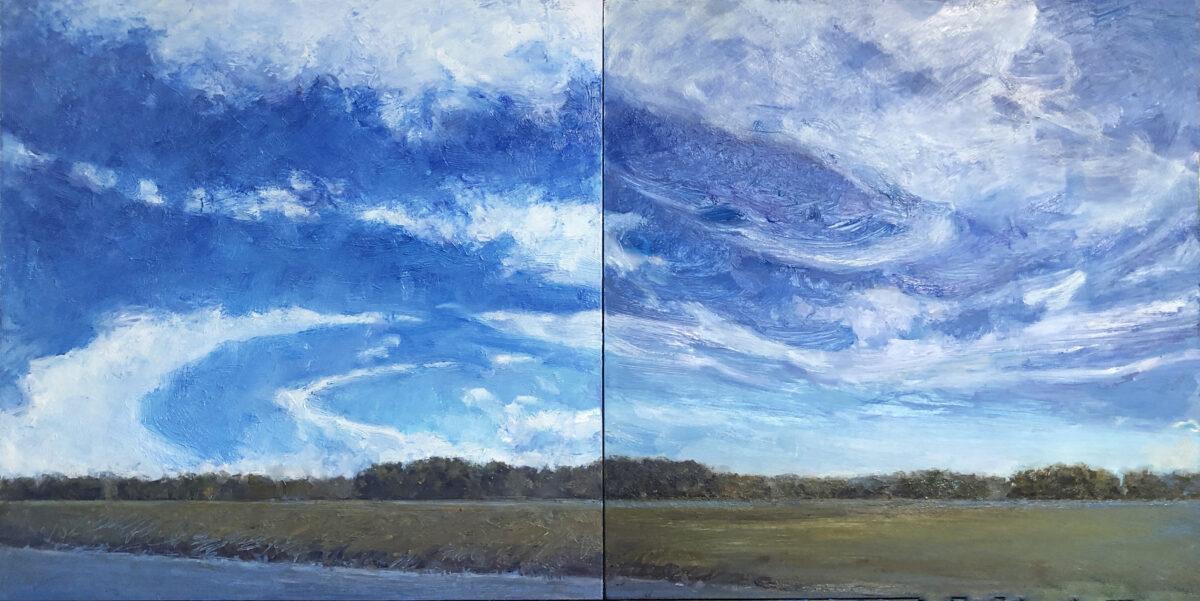 Michel McNinch, Original landscape paintings, Floating in the blue.