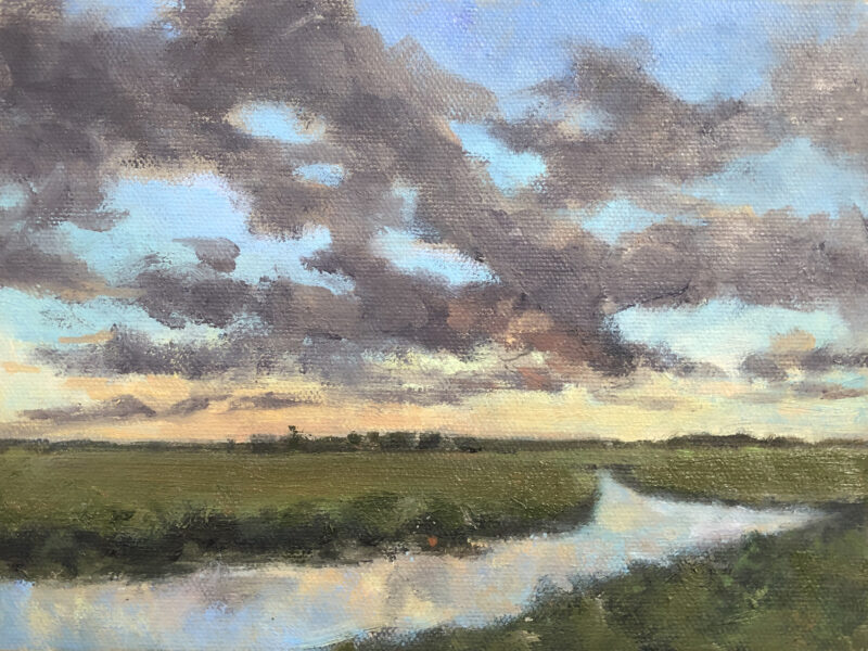 Evening Settling In, oil, 5x7, painting by Michel McNinch