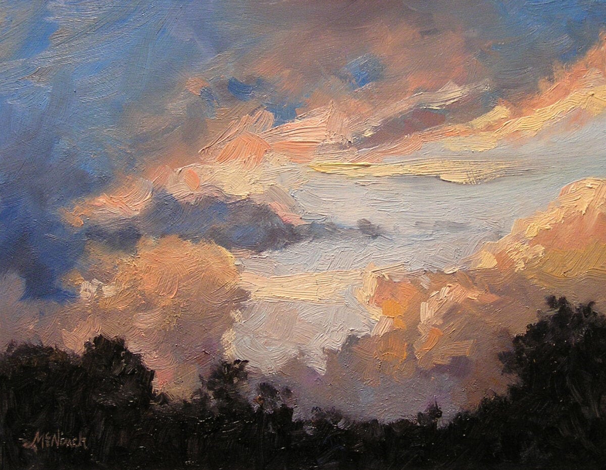 Plein Air Painting with a Cloudy Forecast - Fairy Tale Sky