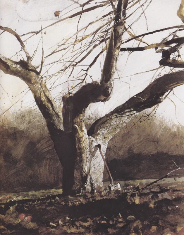 "The Ax," Watercolor, Andrew Wyeth