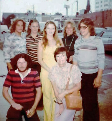 Earliest known picture of us.  We are the couple back left.  My mother is back right.  We were at Mary and Brian's wedding.  
